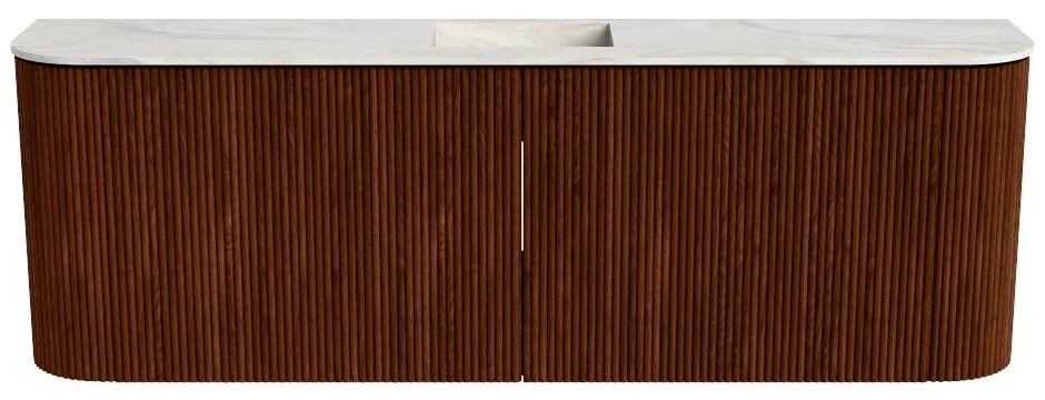 Mondiaz Joya DLux 125cm toiletmeubel ronding links/rechts ruby met wastafel faye midden 1 kraangat ostra