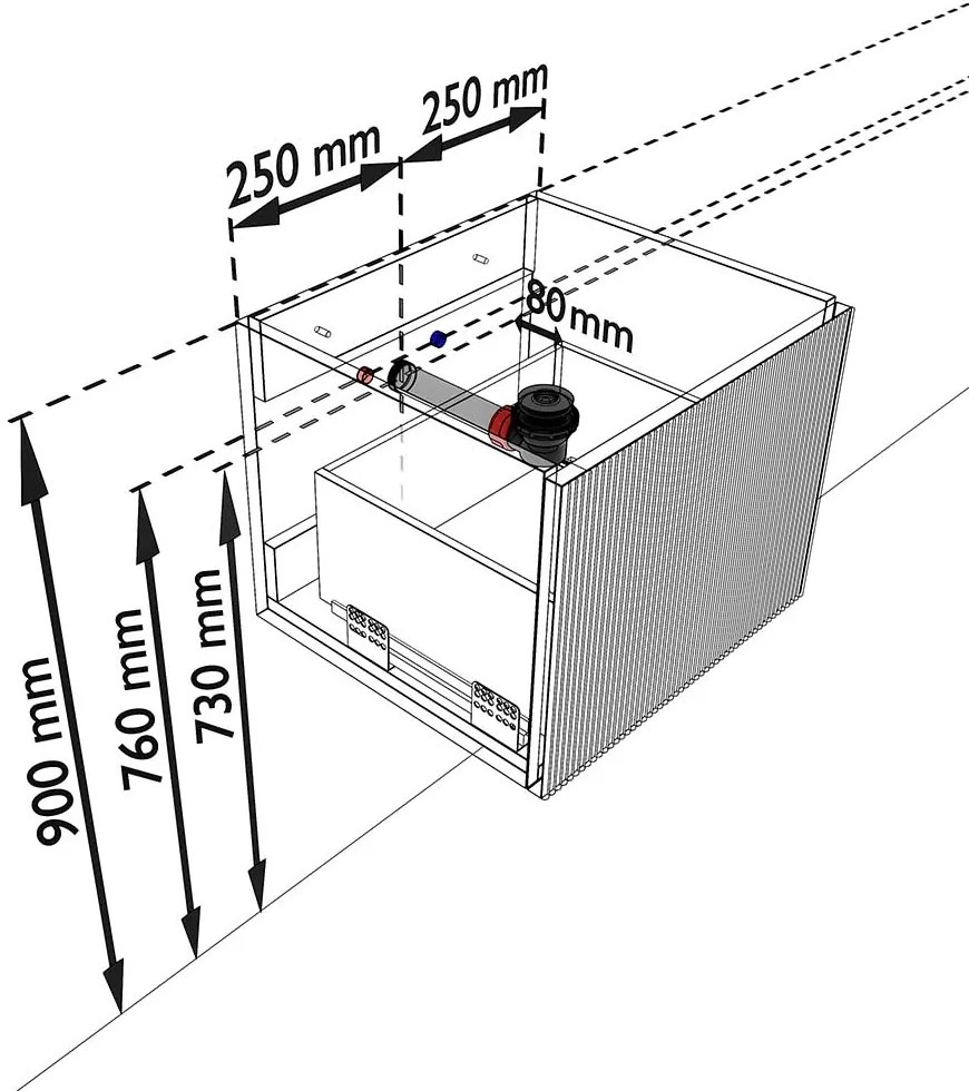 Mondiaz Kurve-dlux 50cm badmeubel ruby met 1 lade en wastafel grunne midden 1 kraangat ostra