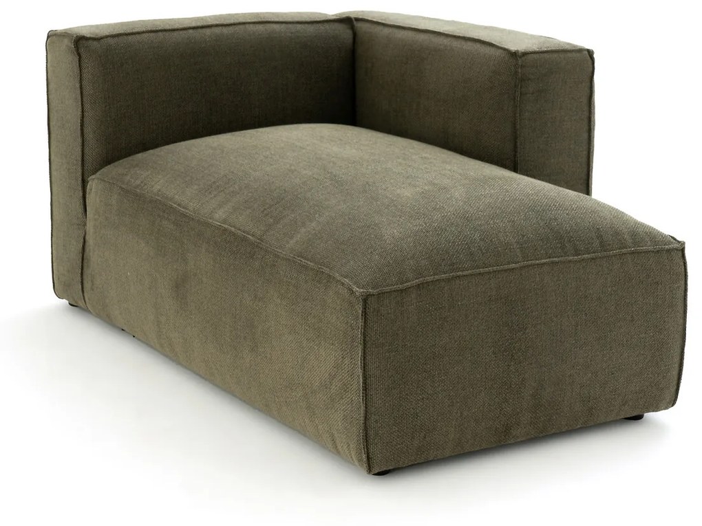 Modulaire longchair getextureerde stof, Seven
