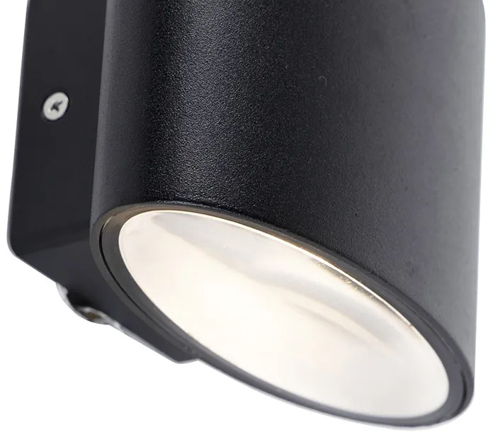 Moderne buitenwandlamp zwart incl. LED IP44 - Ovum