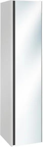Villeroy en Boch Vivia hoge kast met 1 dubbelzijdige spiegeldeur 165x40x40cm rechts glans wit B05001DH
