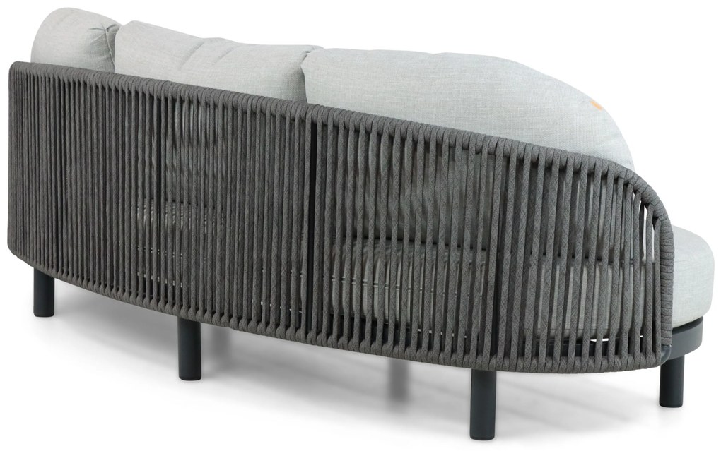 Stoel en Bank Loungeset 2 personen Aluminium/rope Grijs  Santika Furniture Santika