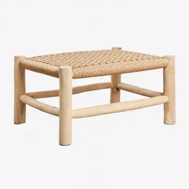 Rechthoekige Salontafel 80x60 Cm In Bientina Teakhout Bruin Natuurlijk Hout - Sklum