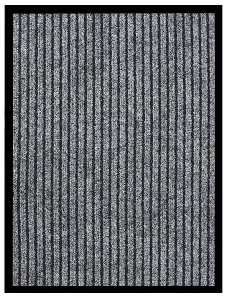 vidaXL Deurmat 40x60 cm gestreept grijs