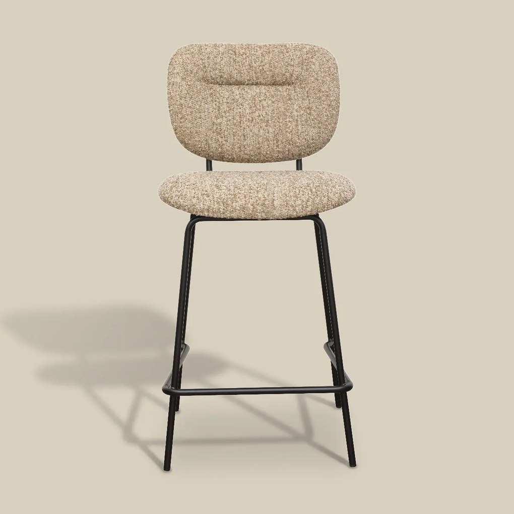 Moderne Barkruk Beige Boucle
