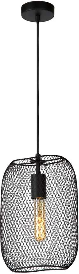Lucide hanglamp Mesh - zwart - 23,5x12x160 cm - Leen Bakker
