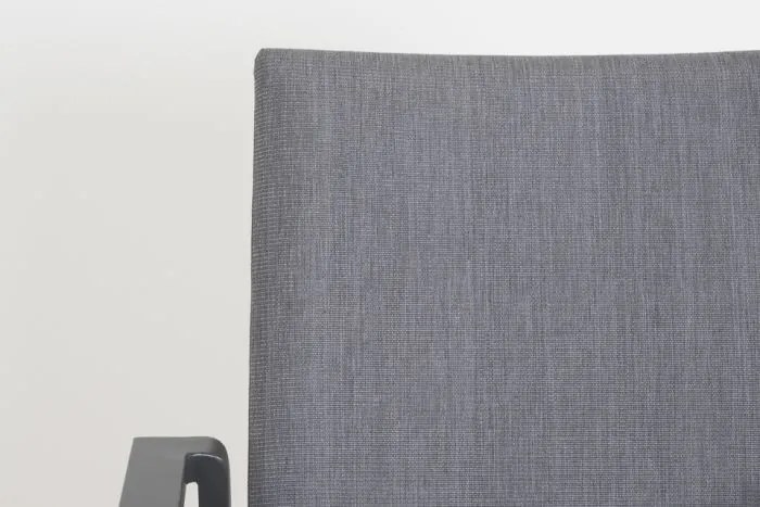 Lima/Kings 4-persoons stapelbare dining tuinset 180x100 cm. - Antraciet