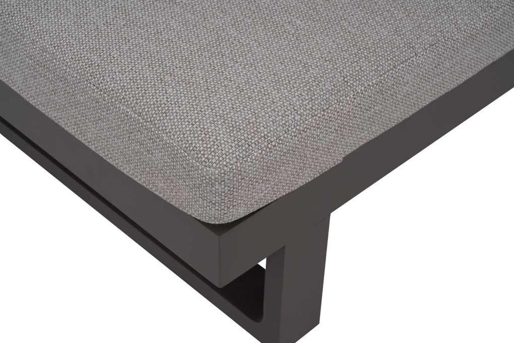 Lifestyle Garden Furniture Massimo Ligbed Met Kussen Antraciet/sandy Aluminium Grijs