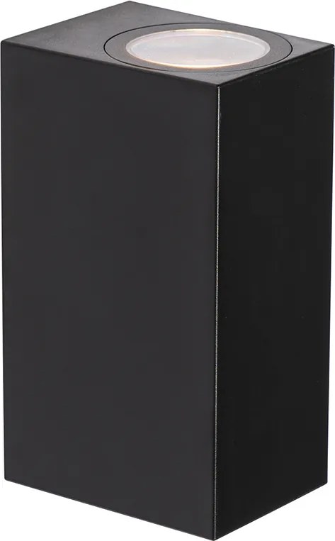 Moderne buiten wandlamp zwart kunststof 2-lichts - Baleno