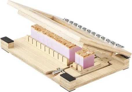 VEVOR Zeepsnijder snijdt 1-12 staven, Draadsnijder met houten frame en extra draden, Meerdere handgemaakte zeepsnijgereedschappen voor kaarsen, Snijgereedschap voor doe-het-zelf