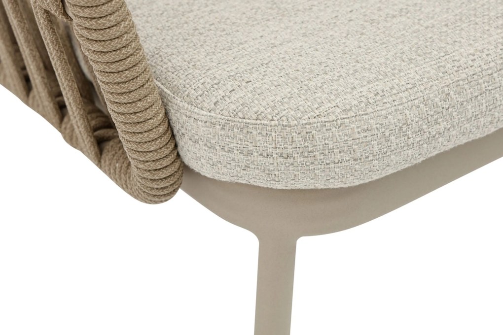 Tuinset Ronde Tuintafel 6 personen 158 cm Rope Zand/Beige Coco Elara/Trino