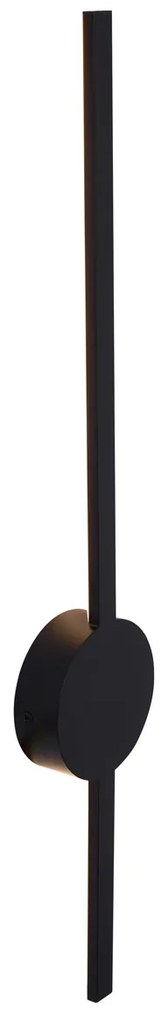 Moderne wandlamp zwart 60cm incl. LED - Clockwise