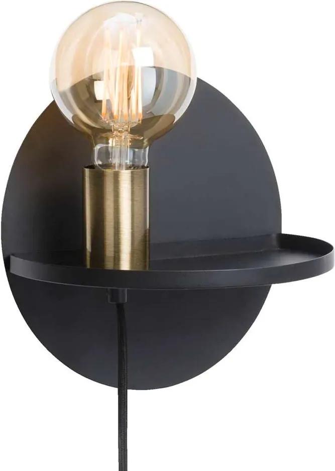 Wandlamp Berlijn - zwart - Ø22x17 cm - Leen Bakker