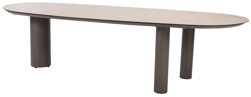 Taste by 4 Seasons Denia tuintafel terre met geprint keramisch blad in mangovorm 290 cm Tuintafel bruin weerbestendig