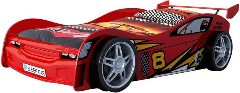 Â¥Vipack autobed Night Racer - rood - 68,5x111x241,5 cmÂ¥ - Leen Bakker