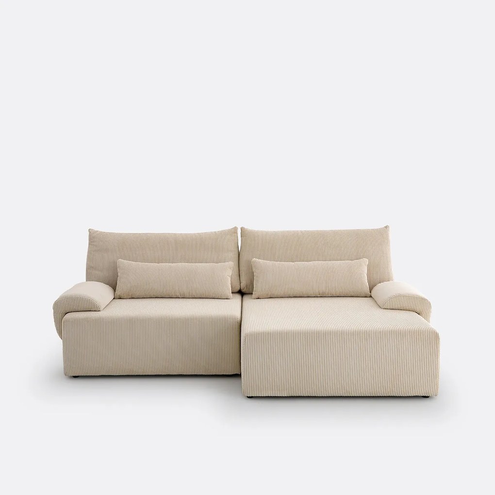 Hoekbank met koffer, ribfluweel, MAONA