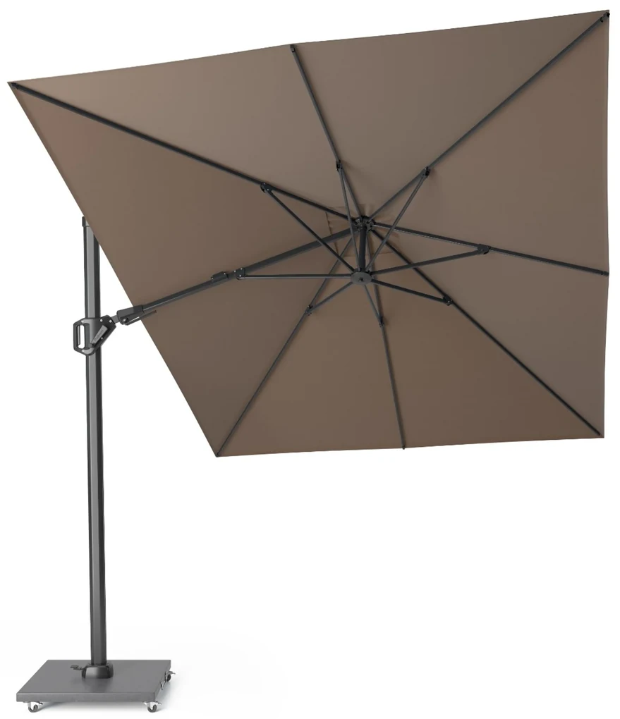 Platinum Challenger zweefparasol 3.5x2.6m T2 premium  (excl. voet) havana