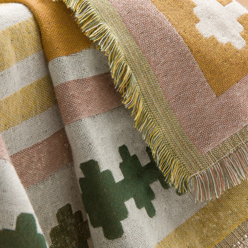 Jacquard plaid met franjes, Mercado