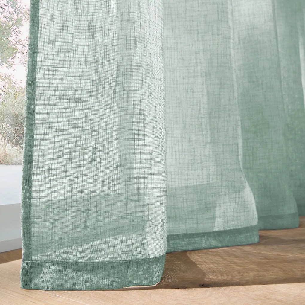 Glasgordijn, grote breedte, met oogjes, Nyong