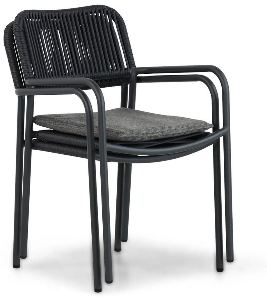 Tuinset 6 personen 220 cm Aluminium/rope Grijs Coco Penya/Matara