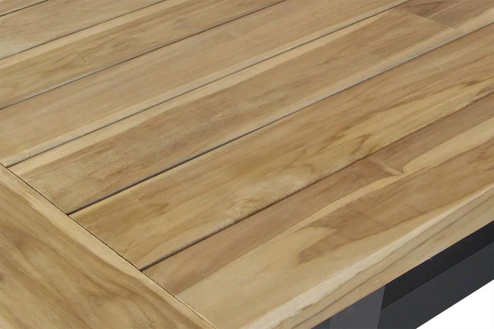 Dining Tuintafel rechthoekig 330 x 100 cm Aluminium/teak Grijs Trente