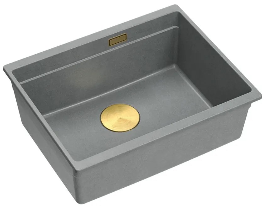 granieten spoelbak Logan 100 Grey Metallic