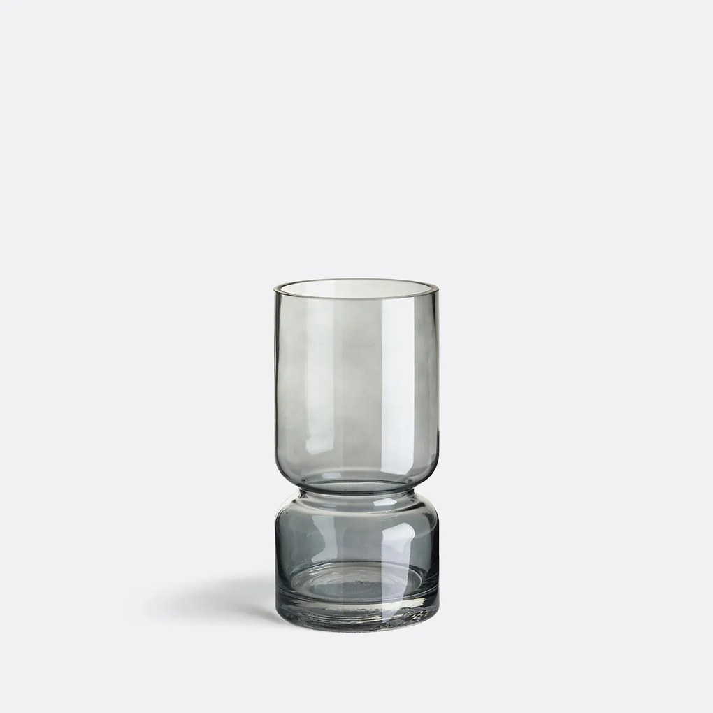 Vaas in smoked glas H22cm, Sinao