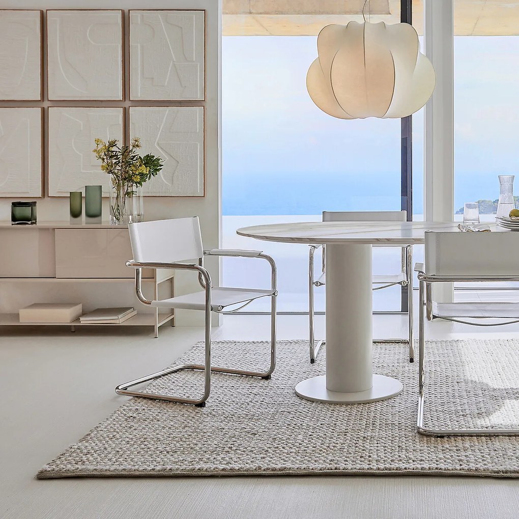 Vloerkleed in wol en jute, handgeweven, Ishaan