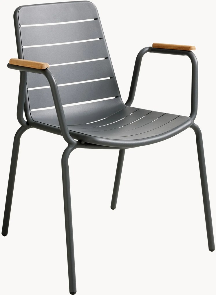 Armstoel Parc met teakhouten armleuningen