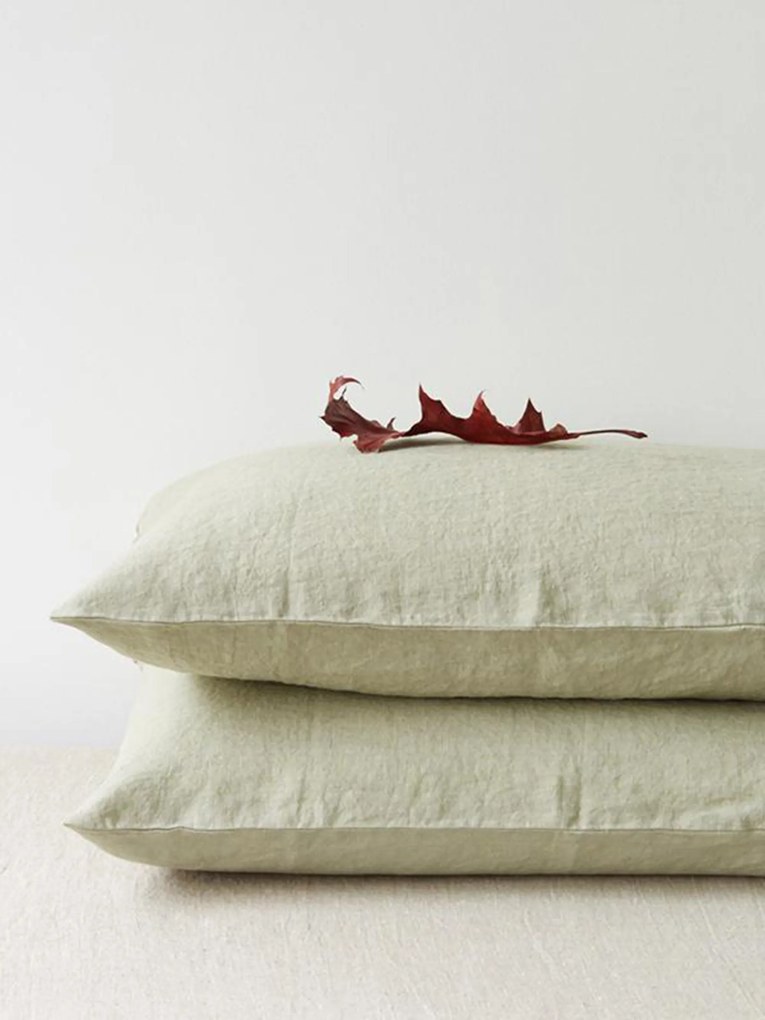 Linnen kussenhoes Sage