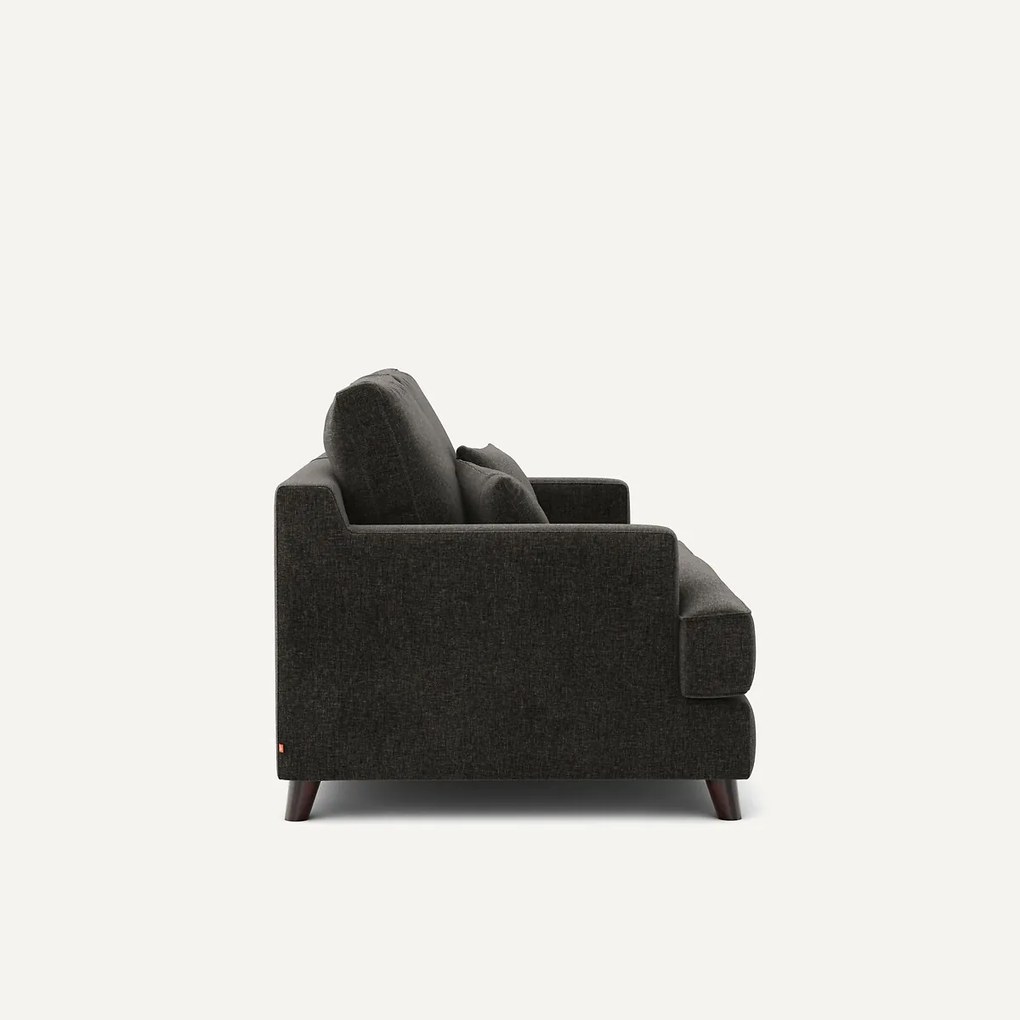 2-zits compacte bank in chenille fluweel, Alwine