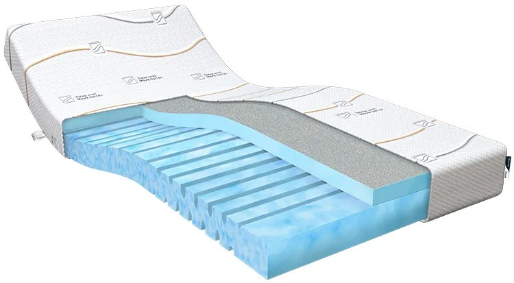 M line  Cool Motion 1 Traagschuim matras 80 x 210 x 19 cm - tot 140 kg 80 x 210 cm