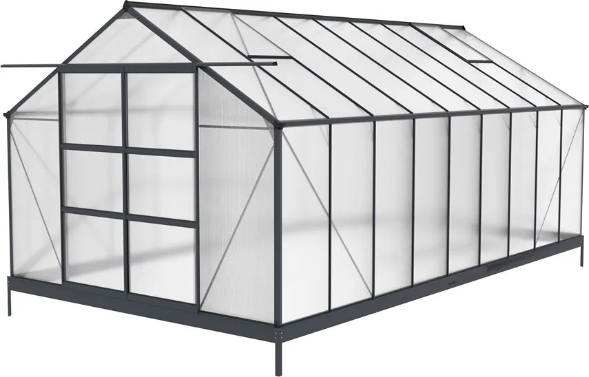 Aluminium tuinkas Azalea 2,5 x 5,5 m CoverTech antraciet