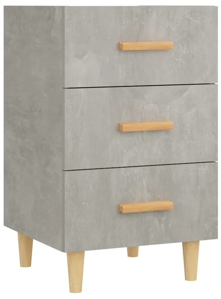 vidaXL Nachtkastje 40x40x66 cm bewerkt hout betongrijs