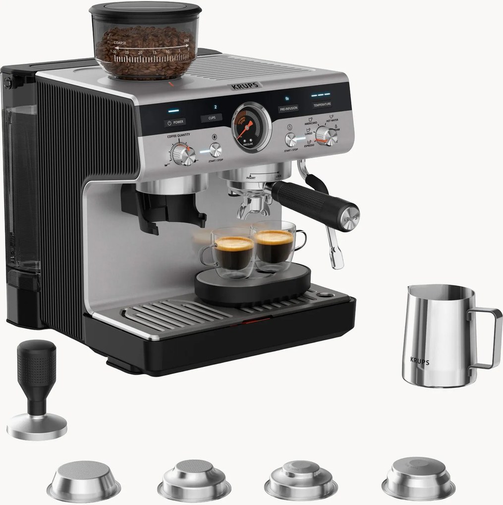 Handmatige espressomachine Precision XP801T10 met melkopschuimer