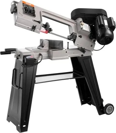 VEVOR Metaallintzaag met voetstuk, rechthoekige zaagcapaciteit 10x15cm, metaalzaag met 550W motor, 0-45° hoekverstelling, variabele snelheid, voor metaal, hout en kunststof