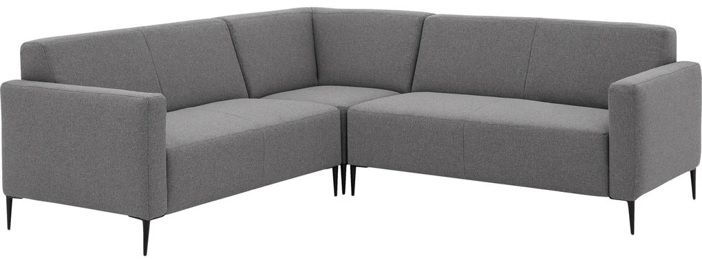 Goossens Key West grijs, stof, 2-zits, modern design