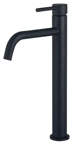 Fortifura Calvi Slim Wastafelkraan - 32cm - verhoogd - opbouw - mat zwart SW377836
