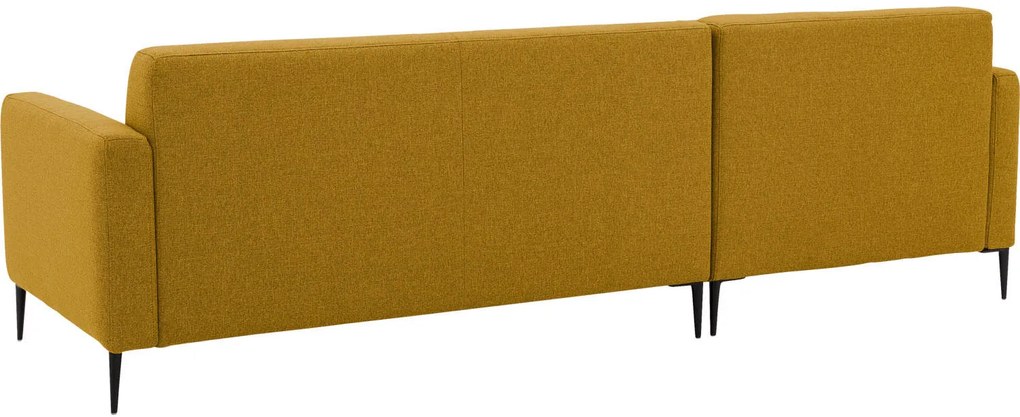 Goossens Key West geel, stof, 2-zits, modern design