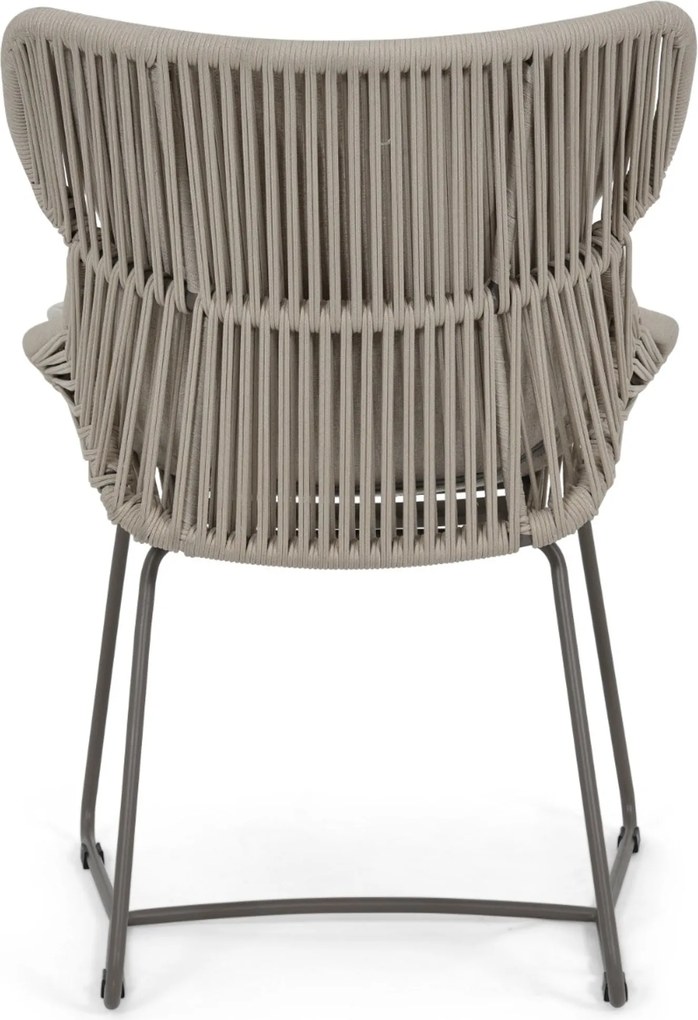 Tuinset Ronde Tuintafel 6 personen 158 cm Rope Taupe Santika Furniture Santika