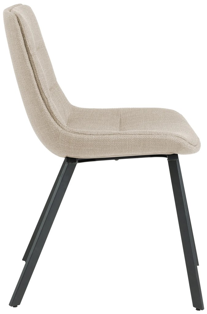 IDA Beige (stof Basel 24) - MODERNE GESTOFFEERDE STOEL VOOR WOONKAMER/EETKAMER LOFT