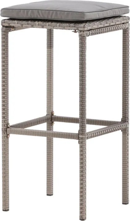 The Outsider Barkruk Noud - Grijs Wicker - 75cm - The Outsider