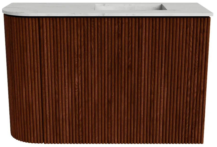 Mondiaz Joya DLux 60cm toiletmeubel ronding links ruby met wastafel faye rechts 1 kraangat opalo