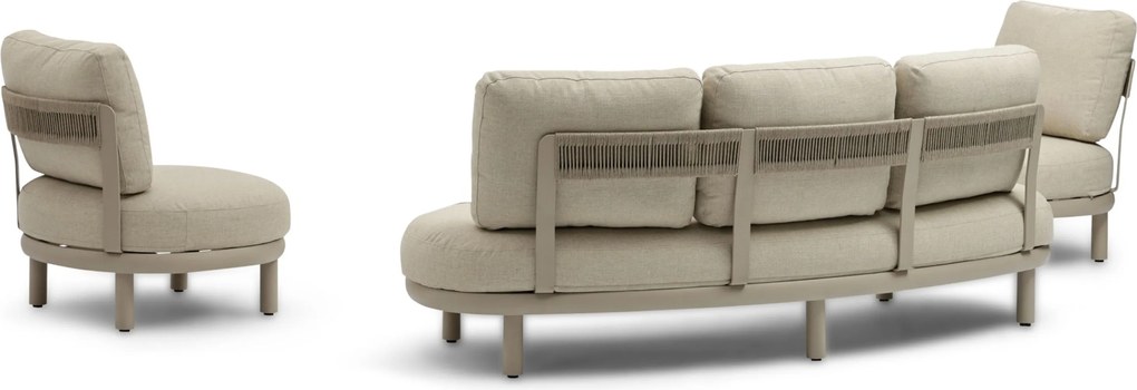 Stoel en Bank Loungeset 5 personen Rope Zand/Beige  Coco Almara