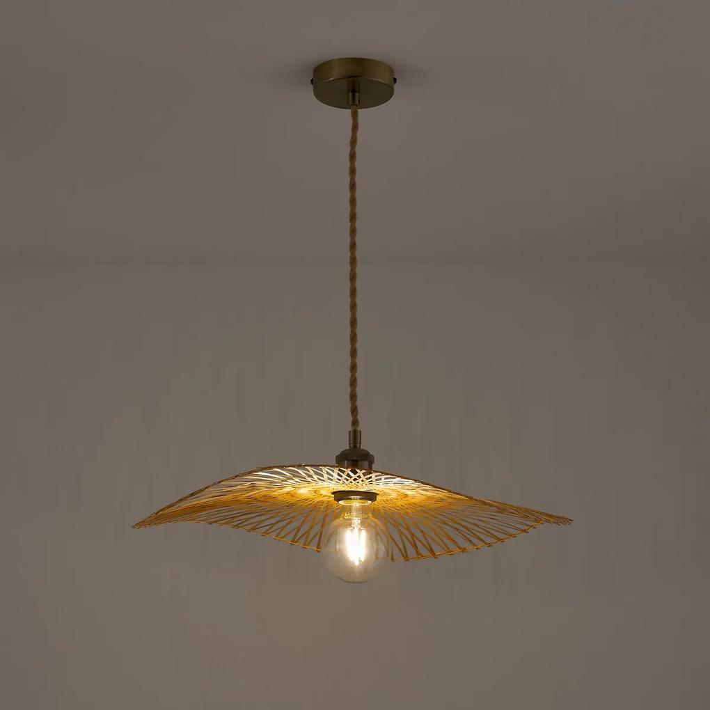 Luchtige hanglamp in bamboeØ50 cm, Ezia