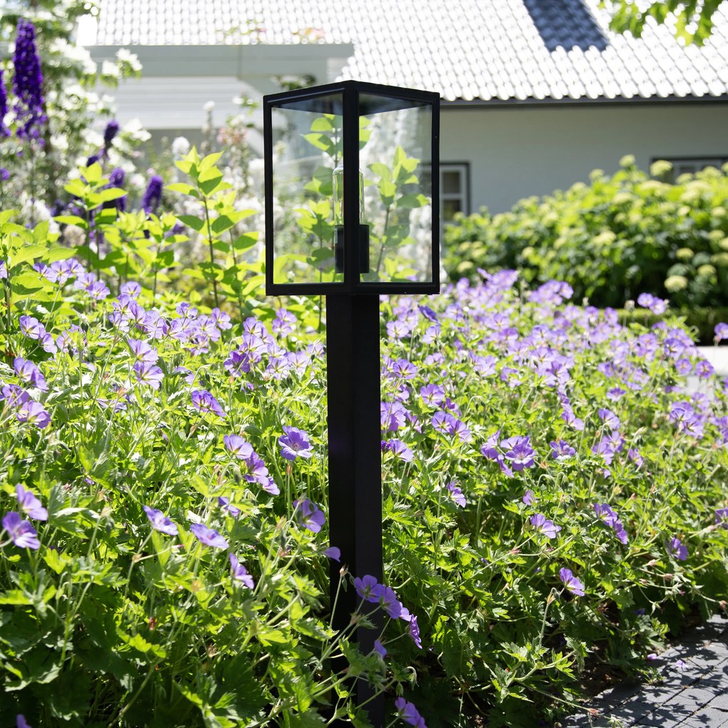 Buitenlamp Staand Zwart Soho Terras Tuinverlichting Zwart E27