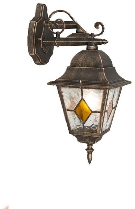 Smart vintage buiten wandlantaarn brons incl. Wifi A60 - Antigua Landelijk E27 IP44 Buitenverlichting vierkant