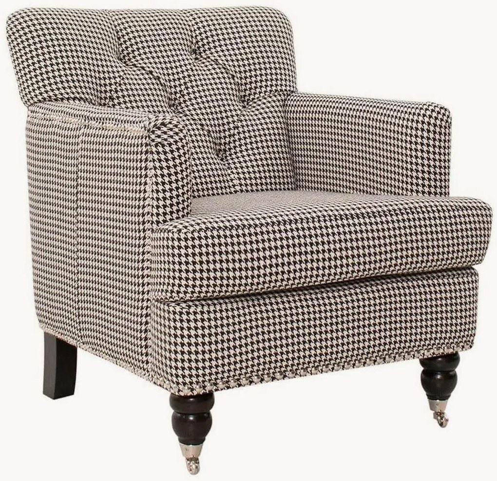 Gestoffeerde armstoel King met wieltjes