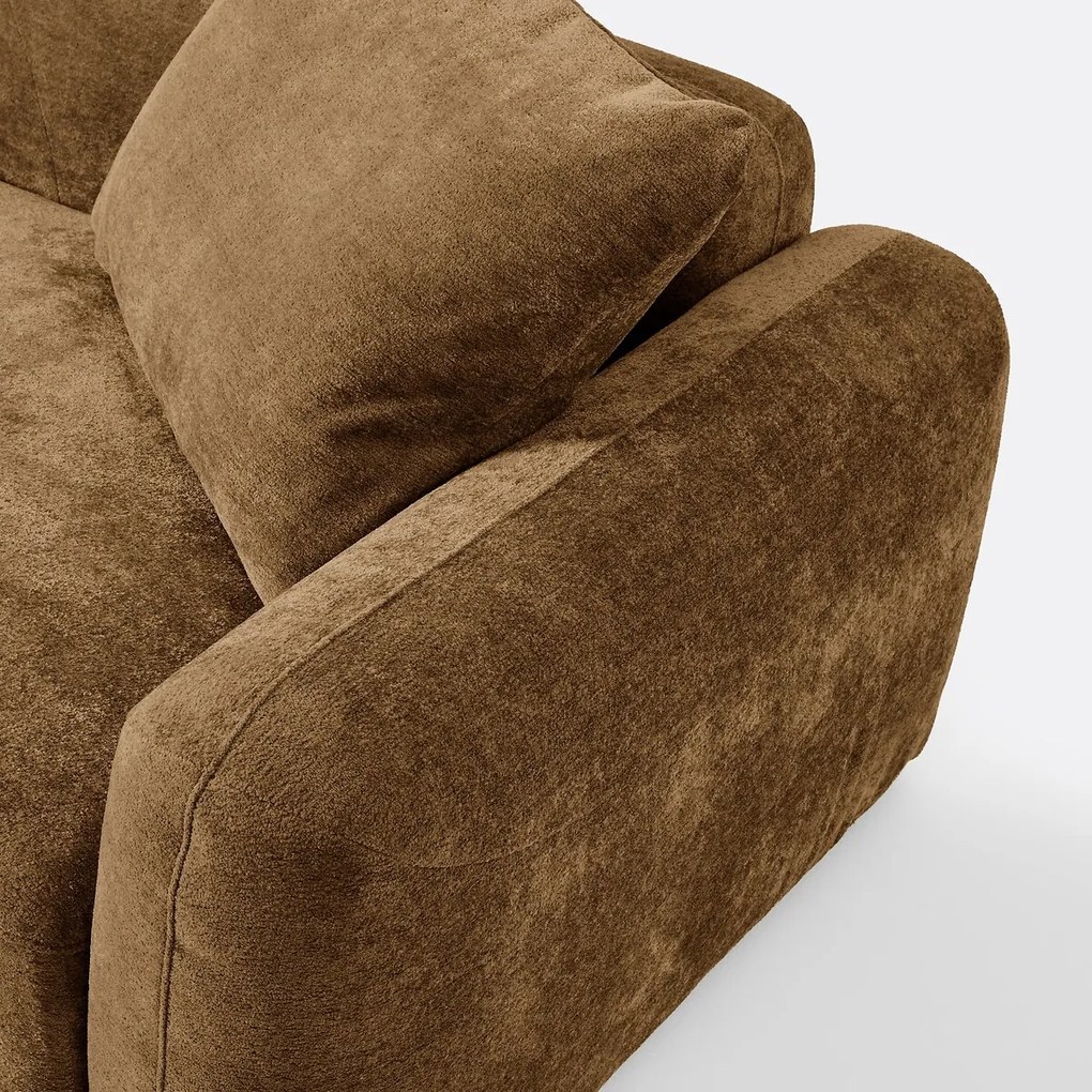 Modulaire bank, linkerhoek, met longchair, jacquard chenille, AMAD