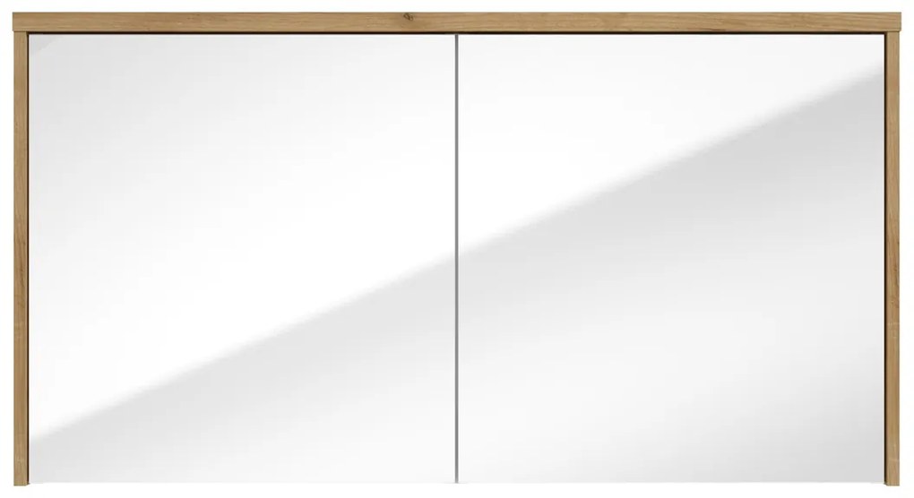 Fontana Basic spiegelkast 117cm met 2 deuren warm eiken